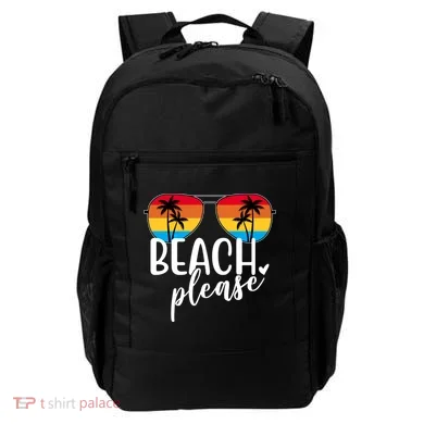 Beach Please Summer Sunset Backpack