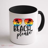 Beach Please Summer Sunset Coffee Mug thumb 1