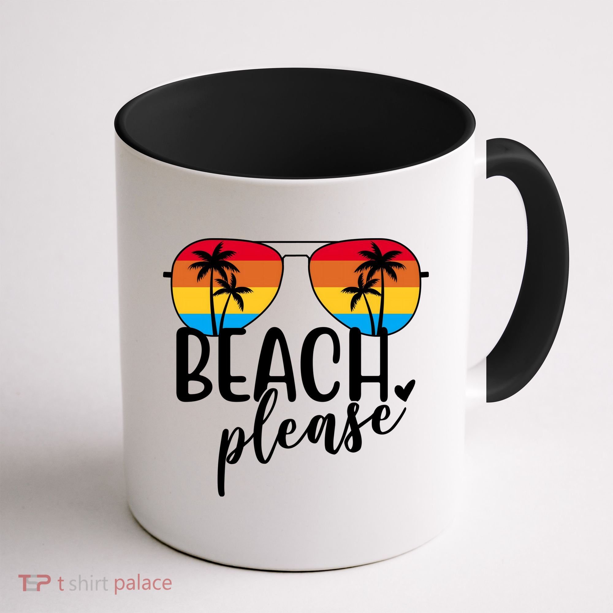 Beach Please Summer Sunset Coffee Mug
