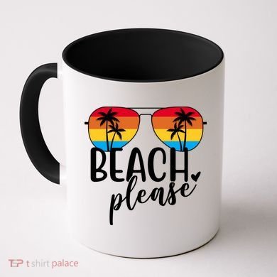 Beach Please Summer Sunset Coffee Mug