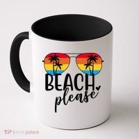 Beach Please Summer Sunset Coffee Mug thumb 0