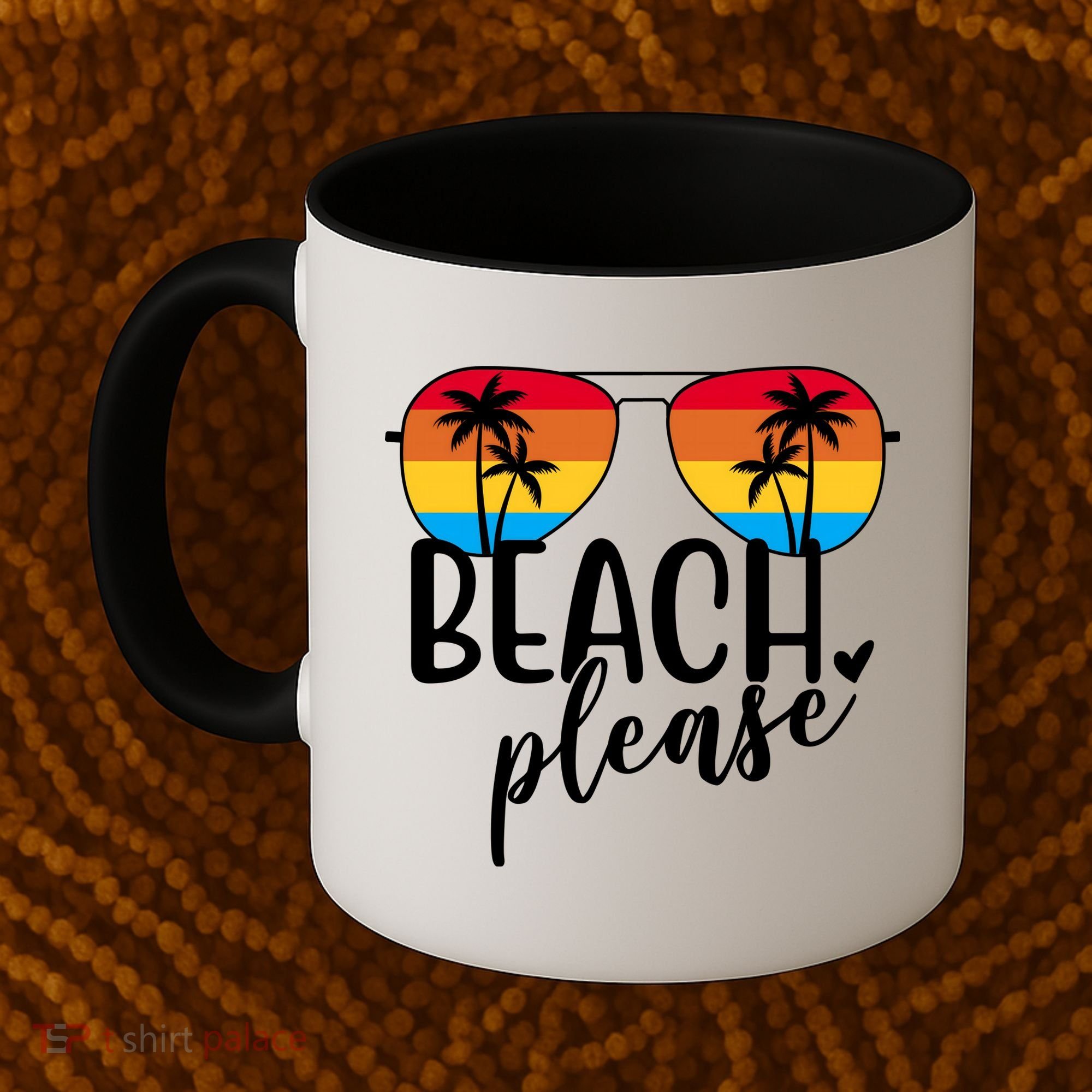 Beach Please Summer Sunset Coffee Mug