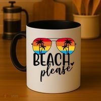 Beach Please Summer Sunset Coffee Mug thumb 4