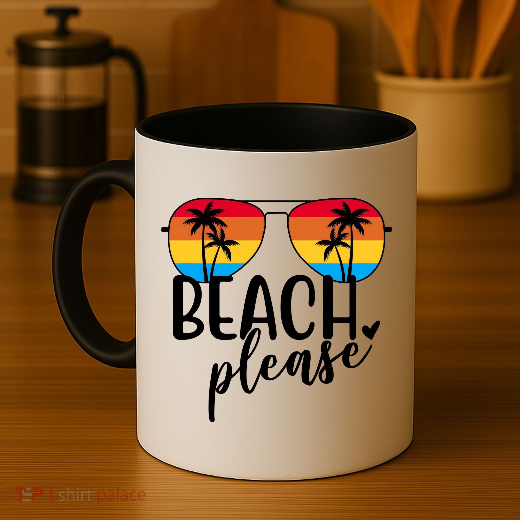 Beach Please Summer Sunset Coffee Mug