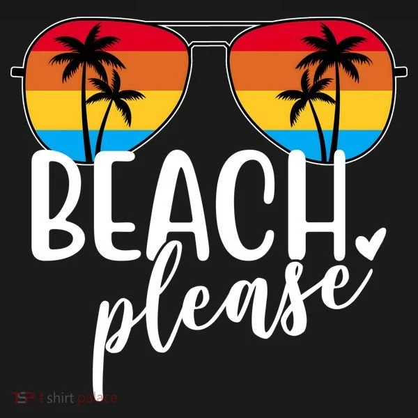 Beach Please Summer Sunset Polo