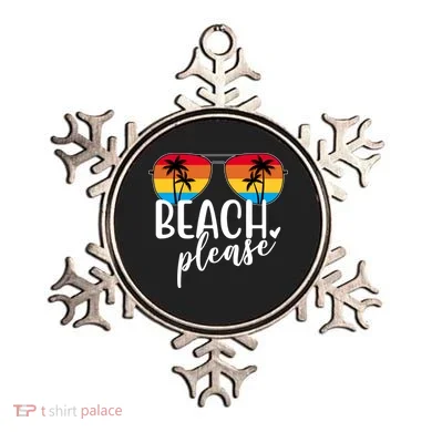 Beach Please Summer Sunset Ornament