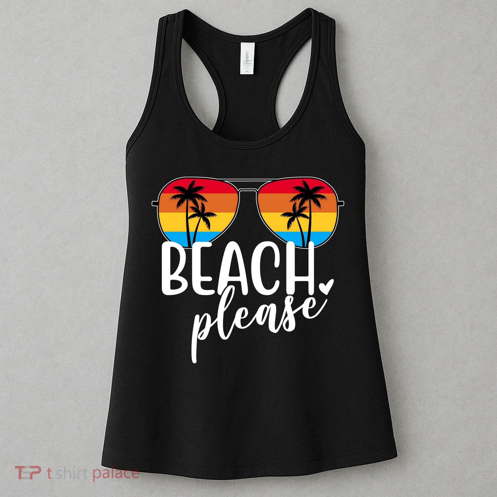 Beach Please Summer Sunset Women's Tank Top
