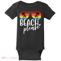 Beach Please Summer Sunset Baby Bodysuit thumb 0