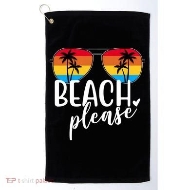 Beach Please Summer Sunset Golf Towel