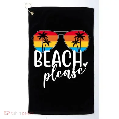 Beach Please Summer Sunset Golf Towel