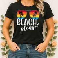 Beach Please Summer Sunset Women's T-Shirt thumb 2