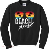 Beach Please Summer Sunset Kids Sweatshirt thumb 0