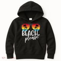 Beach Please Summer Sunset Kids Hoodie thumb 0