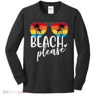 Beach Please Summer Sunset Kids Long Sleeve Shirt thumb 0