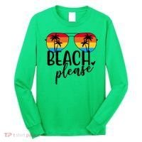 Beach Please Summer Sunset Long Sleeve Shirt thumb 0