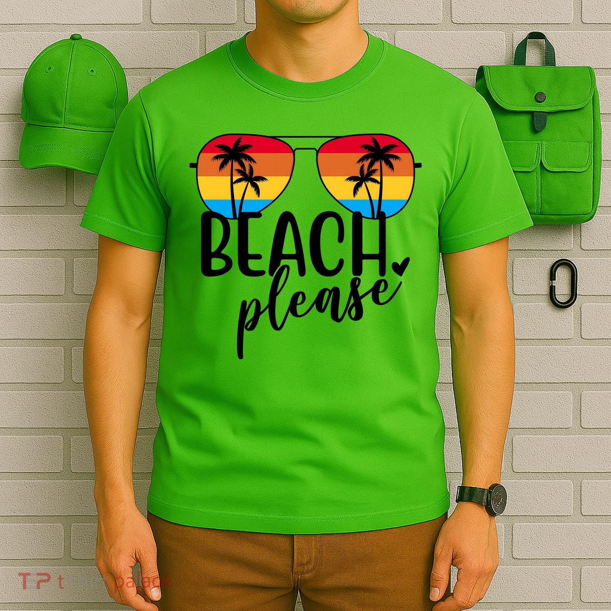 Beach Please Summer Sunset T-Shirt