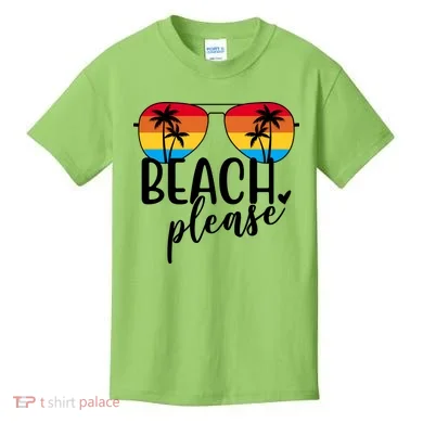 Beach Please Summer Sunset Kids T-Shirt