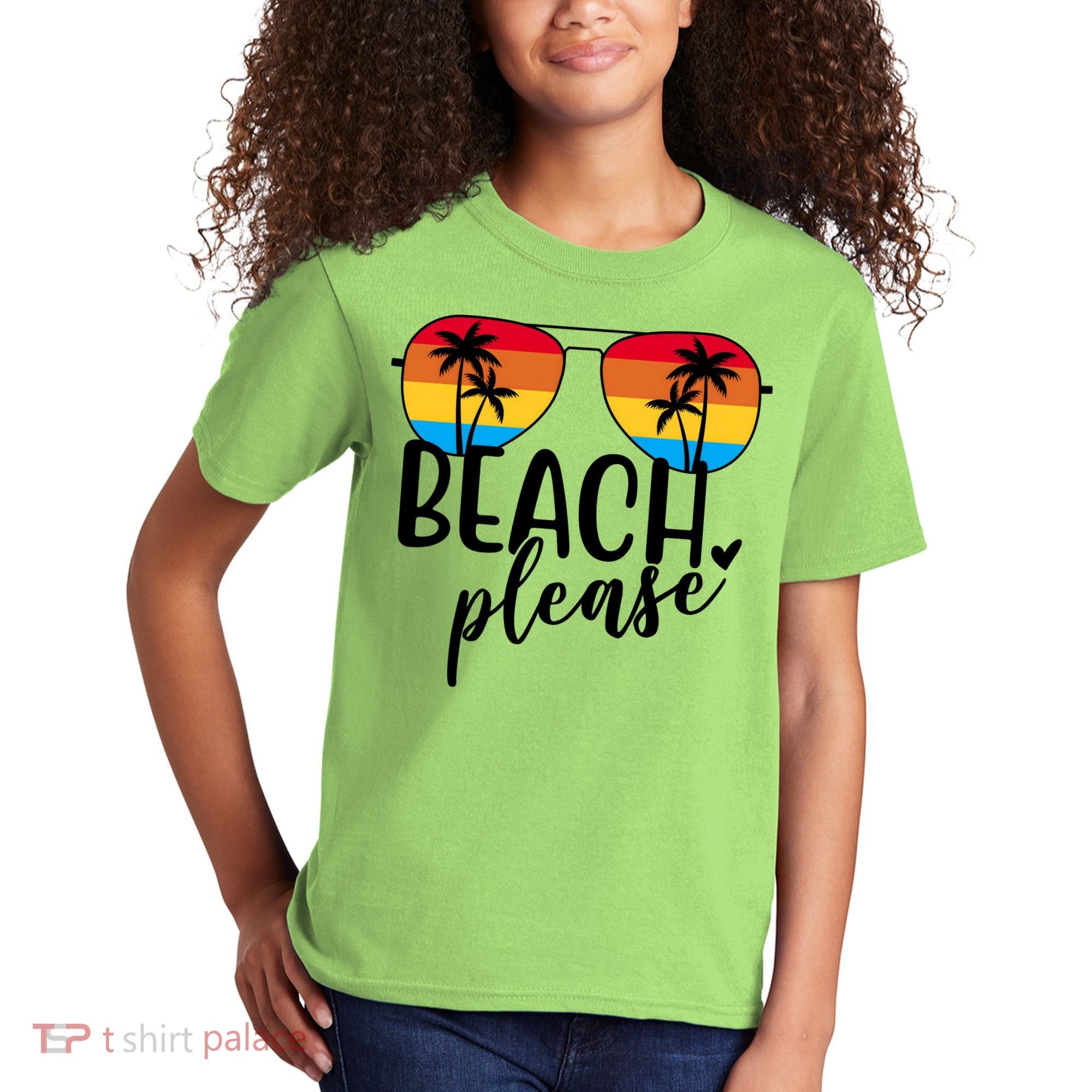 Beach Please Summer Sunset Kids T-Shirt