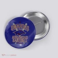 Baseball Pig Shirt Arkansas Fan Omahogs Button thumb 0