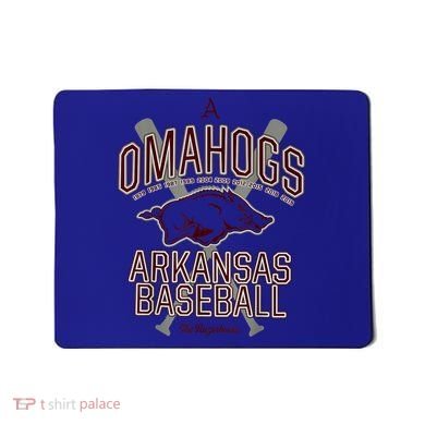 Baseball Pig Shirt Arkansas Fan Omahogs Mousepad