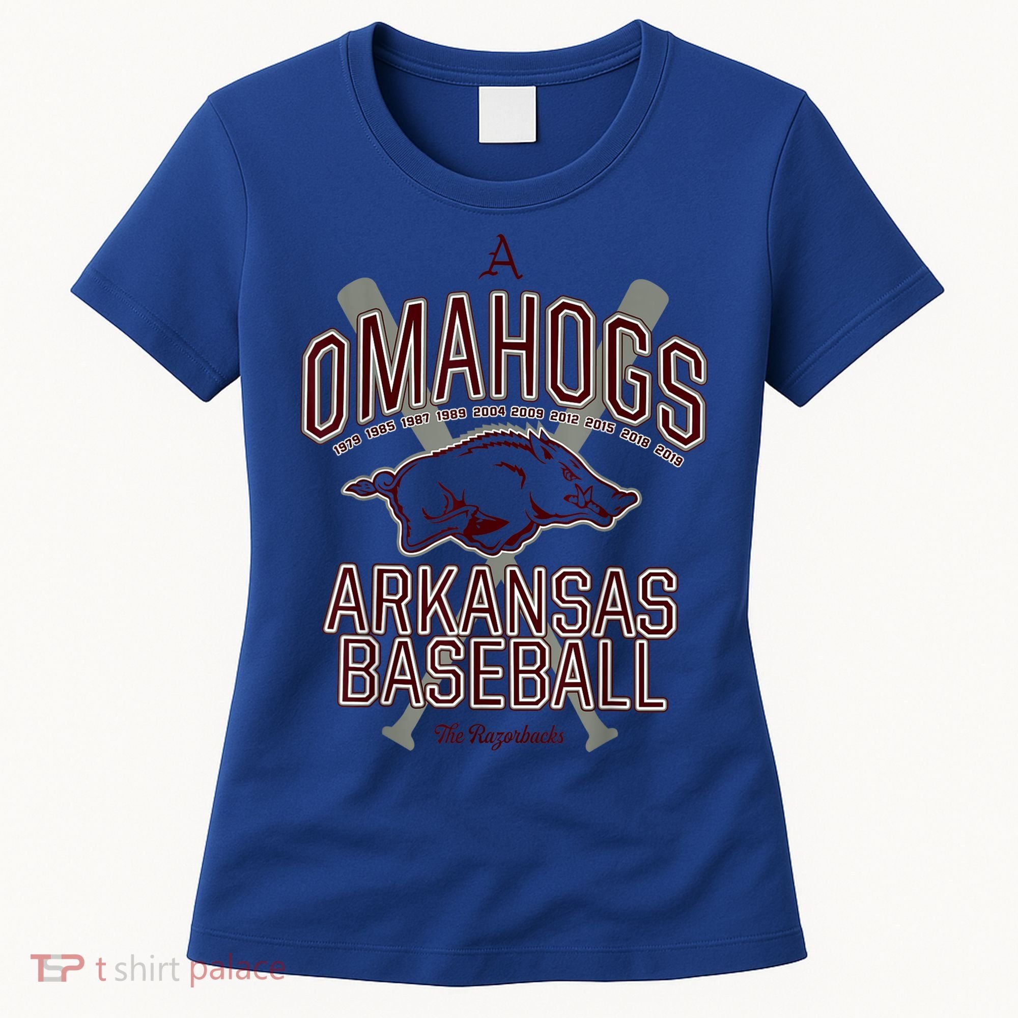 Baseball Pig Shirt Arkansas Fan Omahogs Women's T-Shirt