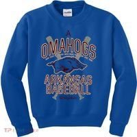 Baseball Pig Shirt Arkansas Fan Omahogs Kids Sweatshirt thumb 0