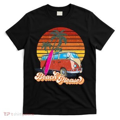 Beach Please Sunset Vintage T-Shirt