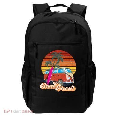 Beach Please Sunset Vintage Backpack