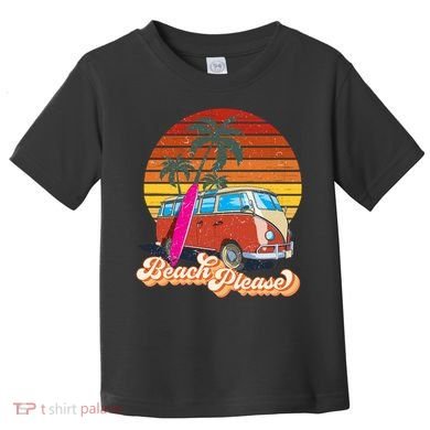 Beach Please Sunset Vintage Toddler T-Shirt