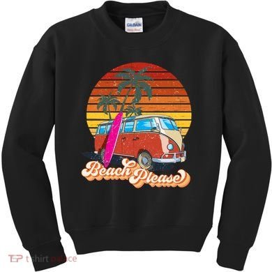 Beach Please Sunset Vintage Kids Sweatshirt
