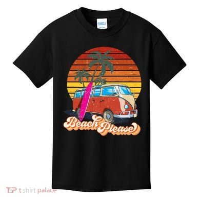Beach Please Sunset Vintage Kids T-Shirt