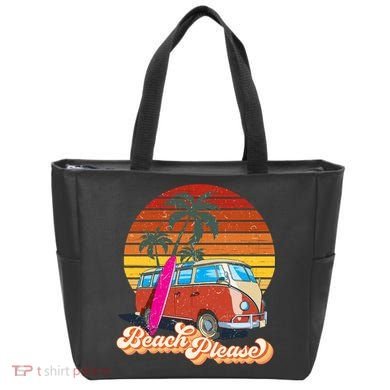 Beach Please Sunset Vintage Tote Bag