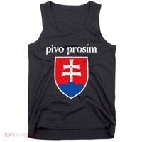 Beer Please Slovak Slovakia Flag Pride Pivo ProsíM Tank Top thumb 0