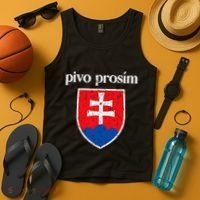 Beer Please Slovak Slovakia Flag Pride Pivo ProsíM Tank Top thumb 4