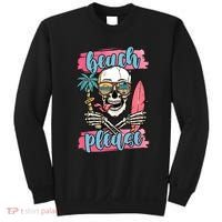 Beach Please Skeleton Vacation Funny Sweatshirt thumb 0