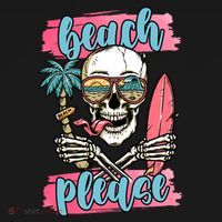 Beach Please Skeleton Vacation Funny Sweatshirt thumb 3