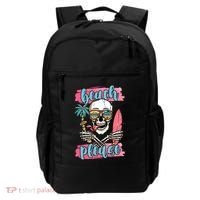 Beach Please Skeleton Vacation Funny Backpack thumb 0
