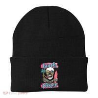 Beach Please Skeleton Vacation Funny Beanie thumb 0