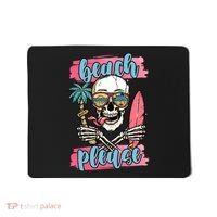 Beach Please Skeleton Vacation Funny Mousepad thumb 0