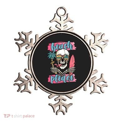 Beach Please Skeleton Vacation Funny Ornament