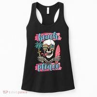 Beach Please Skeleton Vacation Funny Women's Tank Top thumb 0