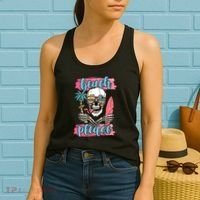 Beach Please Skeleton Vacation Funny Women's Tank Top thumb 2