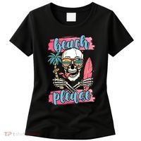 Beach Please Skeleton Vacation Funny Women's T-Shirt thumb 0