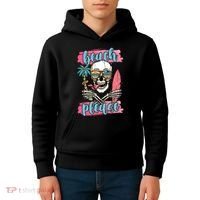 Beach Please Skeleton Vacation Funny Kids Hoodie thumb 4