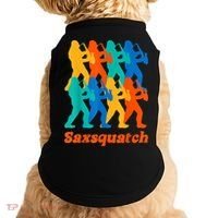 Bigfoot Playing Saxophone Saxsquatch Doggie Tank thumb 0