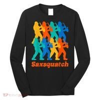 Bigfoot Playing Saxophone Saxsquatch Long Sleeve Shirt thumb 0