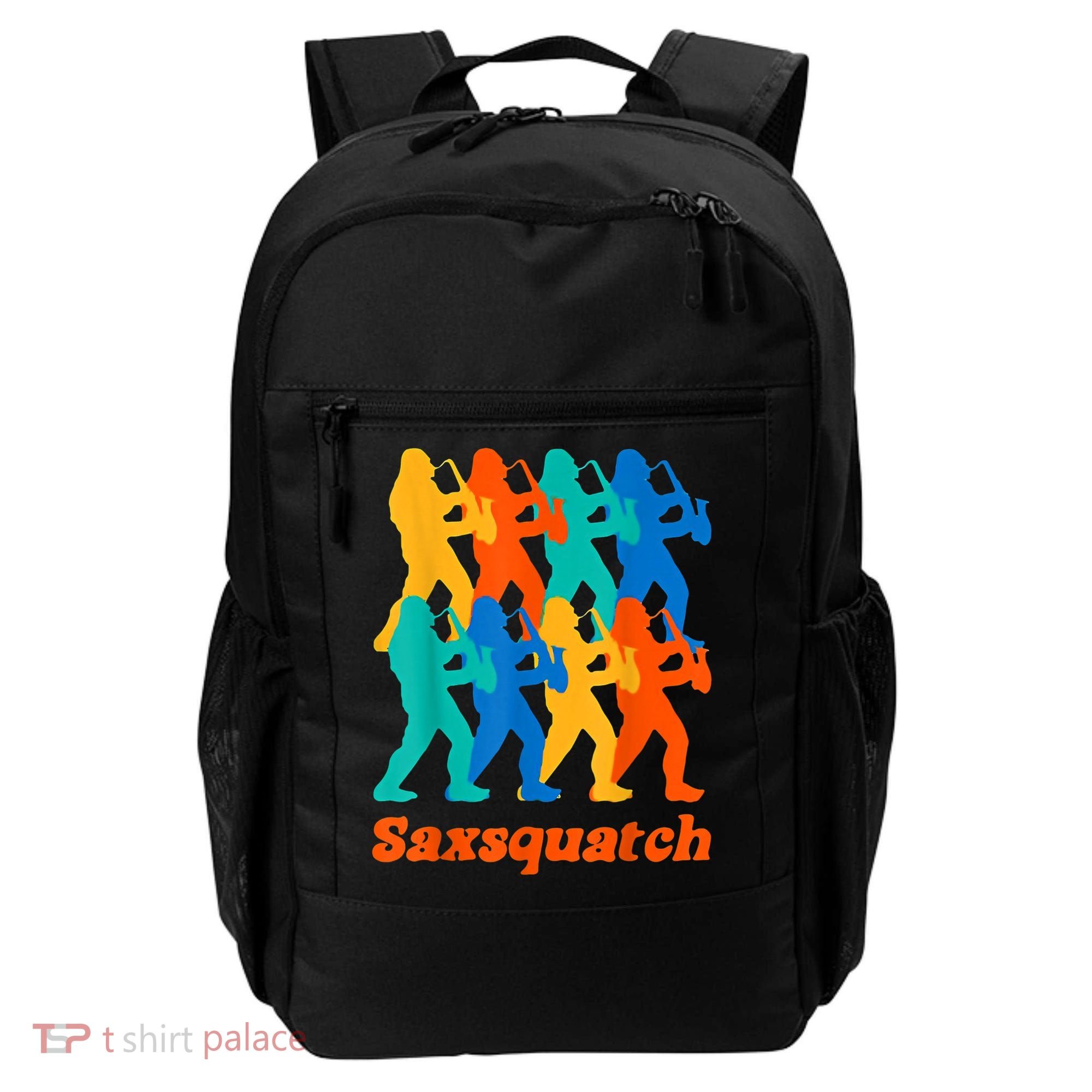 Bigfoot Playing Saxophone Saxsquatch Backpack