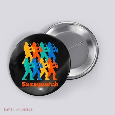 Bigfoot Playing Saxophone Saxsquatch Button