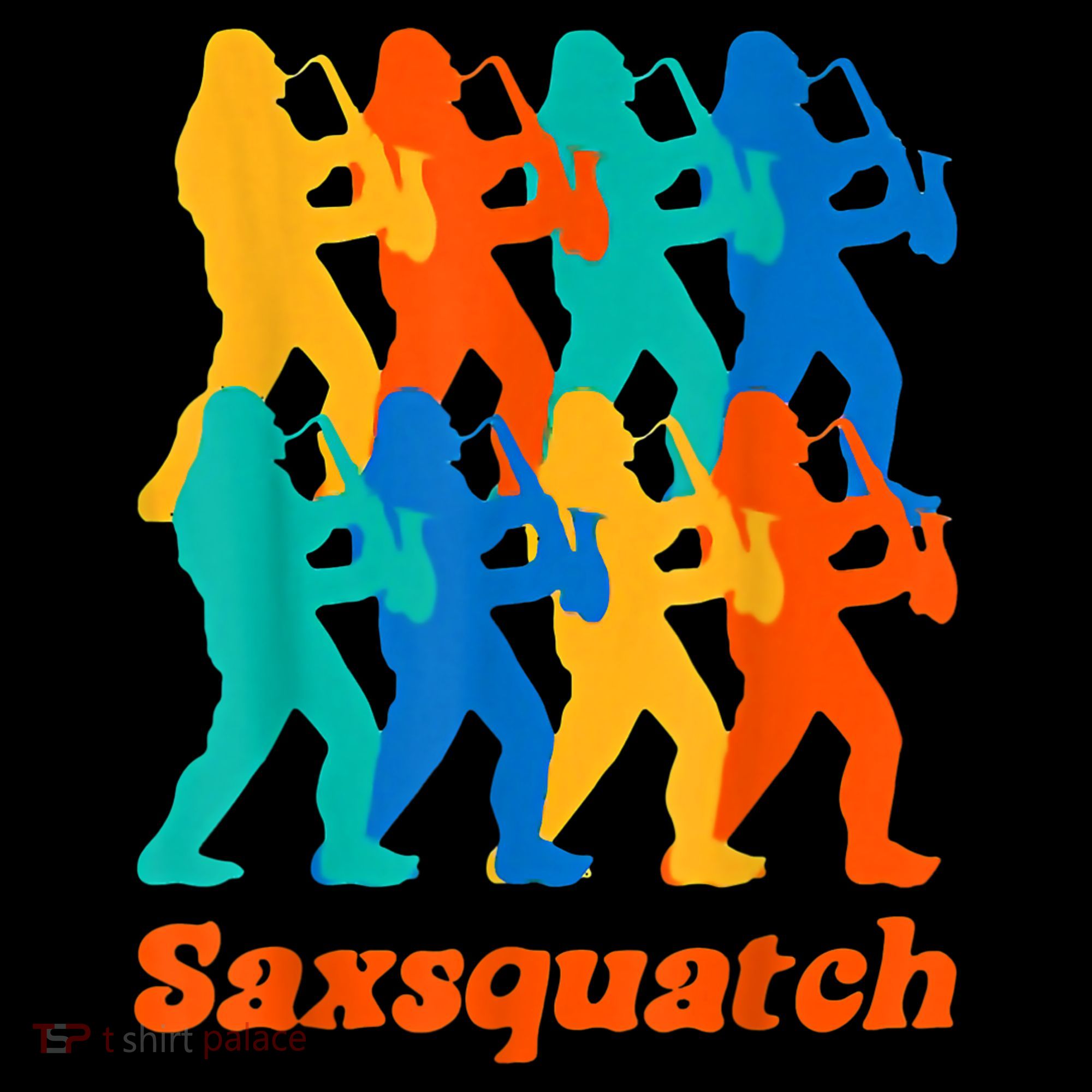 Bigfoot Playing Saxophone Saxsquatch Coaster