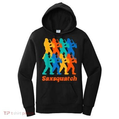 Bigfoot Playing Saxophone Saxsquatch Women's Hoodie